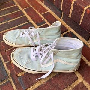 Women’s high top vans, light blue, sz9